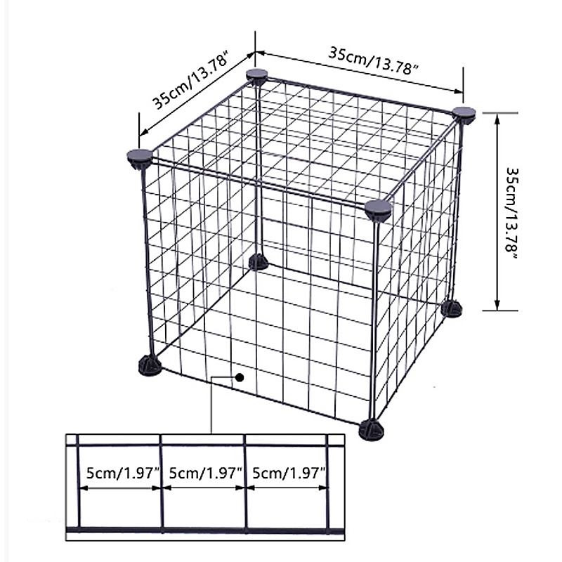 Kandang Hewan Peliharaan / Kandang Anjing / Kandang Kucing / Kandang Hamster Burung Pagar Besi DIY