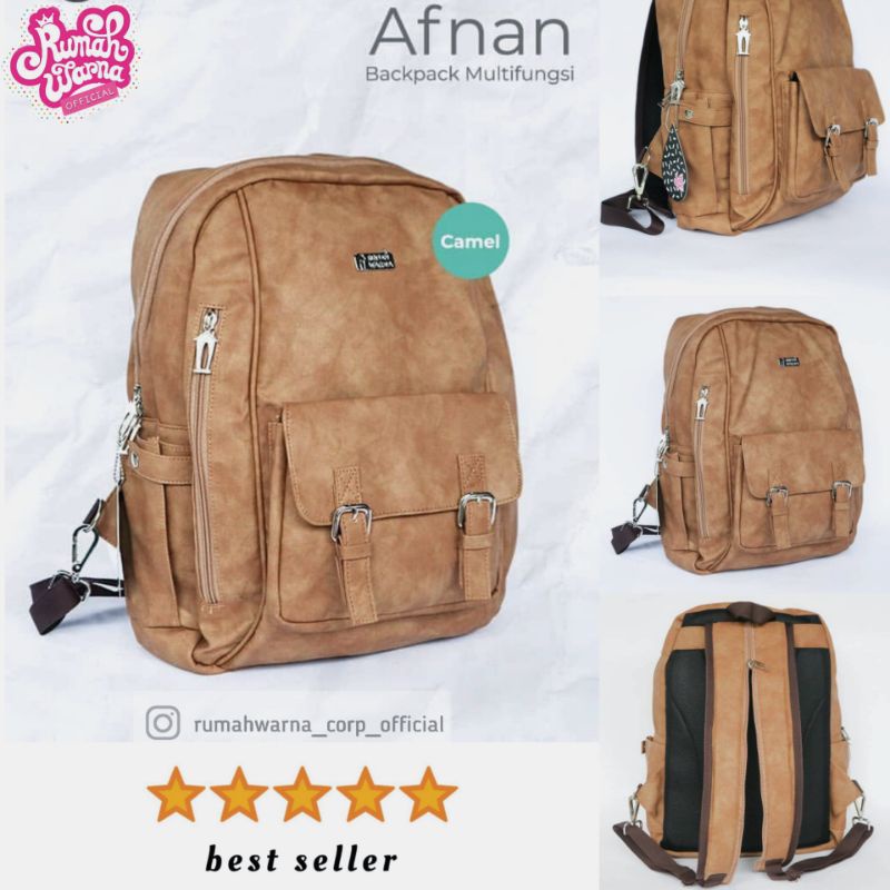 TAS RANSEL B AFNAN RUMAH WARNA TAS WANITA ANAK SEKOLAH KULIAH KERJA LAPTOP