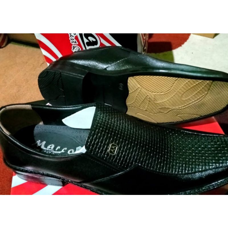 sepatu pantofel kulit asli pria hitam sepatu kerja formal kantor