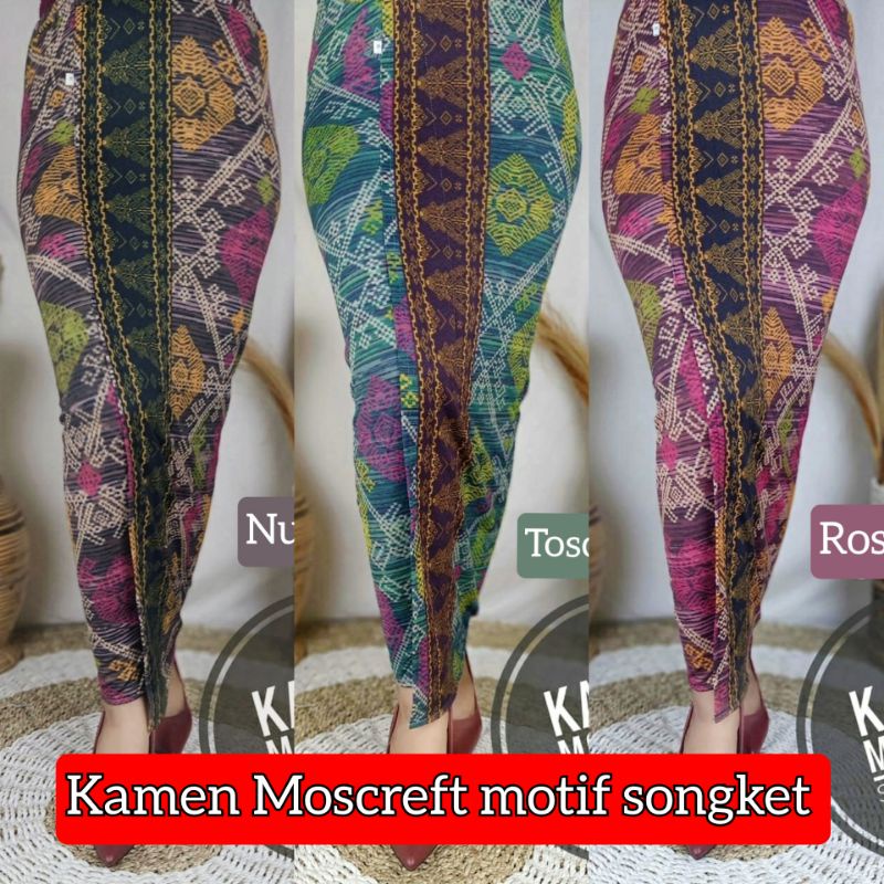 Kamen jadi moscreft / bawahan kebaya moscrepe / rok bali (langsung pakai)