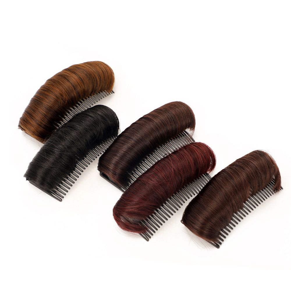 MXBEAUTY Black Fluffy Hair Pad Natural DIY Hair Extension Invisible Hair Bun Hairpin Women Synthetic hair Wig Cushion Princess Styling Tools Hair Combs False Hair Clip