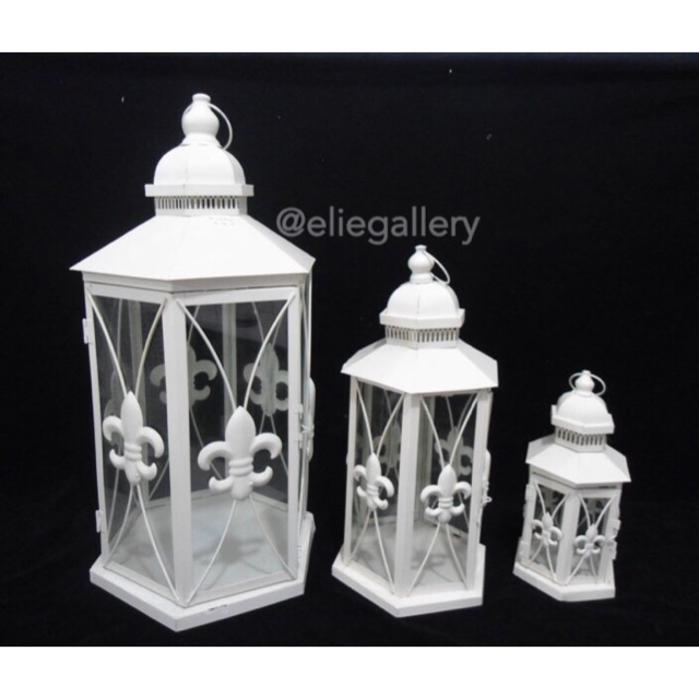 Lentera E / Lentera Besi (1 set 3 pcs) / Tempat Lilin