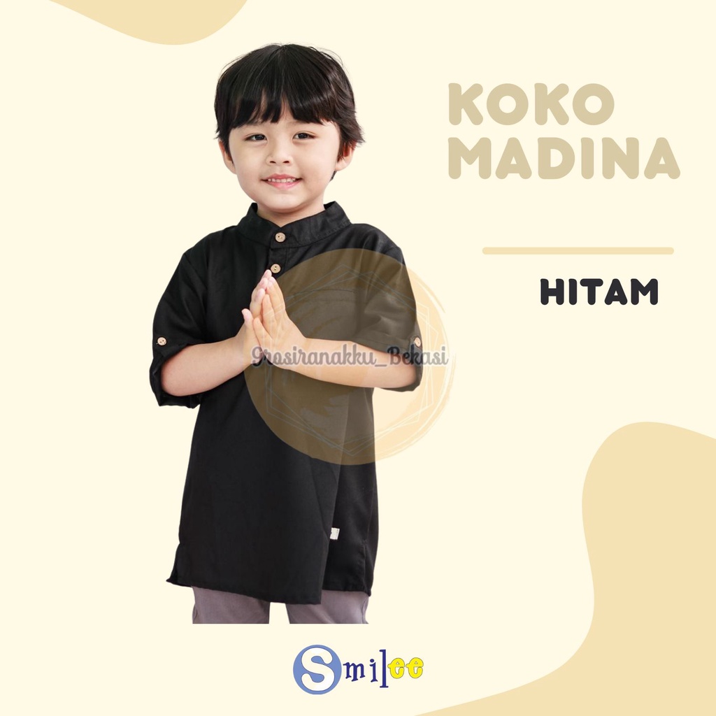 Koko Anak Madina Smilee Hitam Size 1-5Th