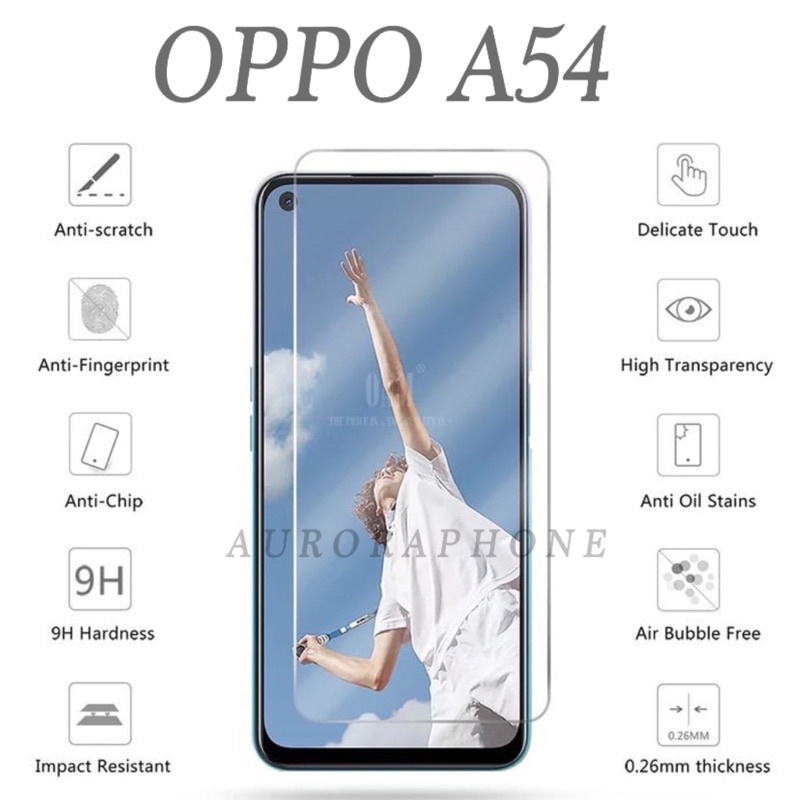 Tempered Glass Oppo A54 Clear Protection / Anti Gores Oppo A54 Anti Gores Bening / Oppo A54 Tempered