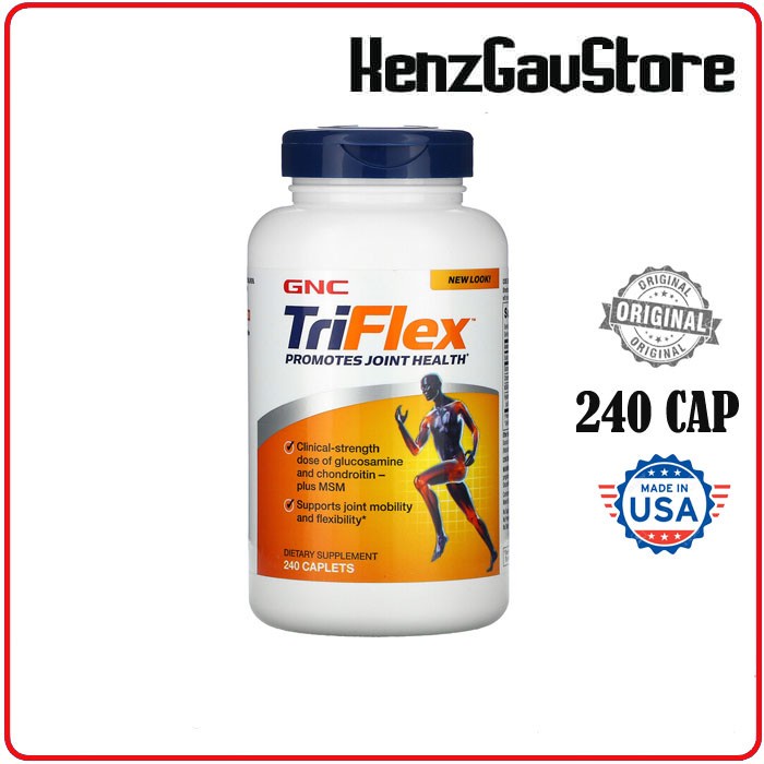 {cantikstore} TRIFLEX GNC Glucosamine and Chondroitin Plus MSM 120 Caplets - 240 TABLETS Limited