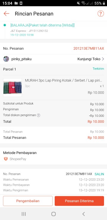 Murah 3pc Lap Piring Kotak / Serbet / Lap Piring Warna Terang