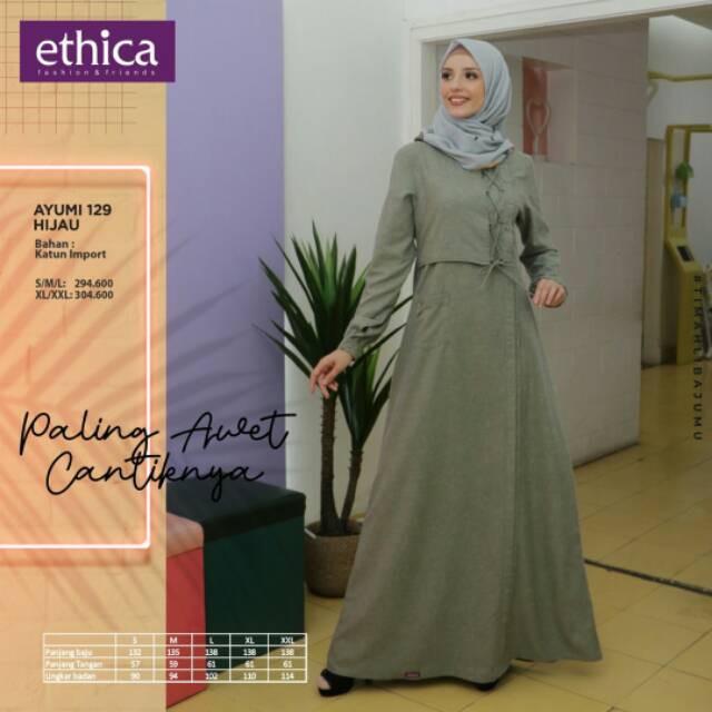 Ethica Ayumi 129 Baju  Muslim  Gamis Dress Pesta Gamis 