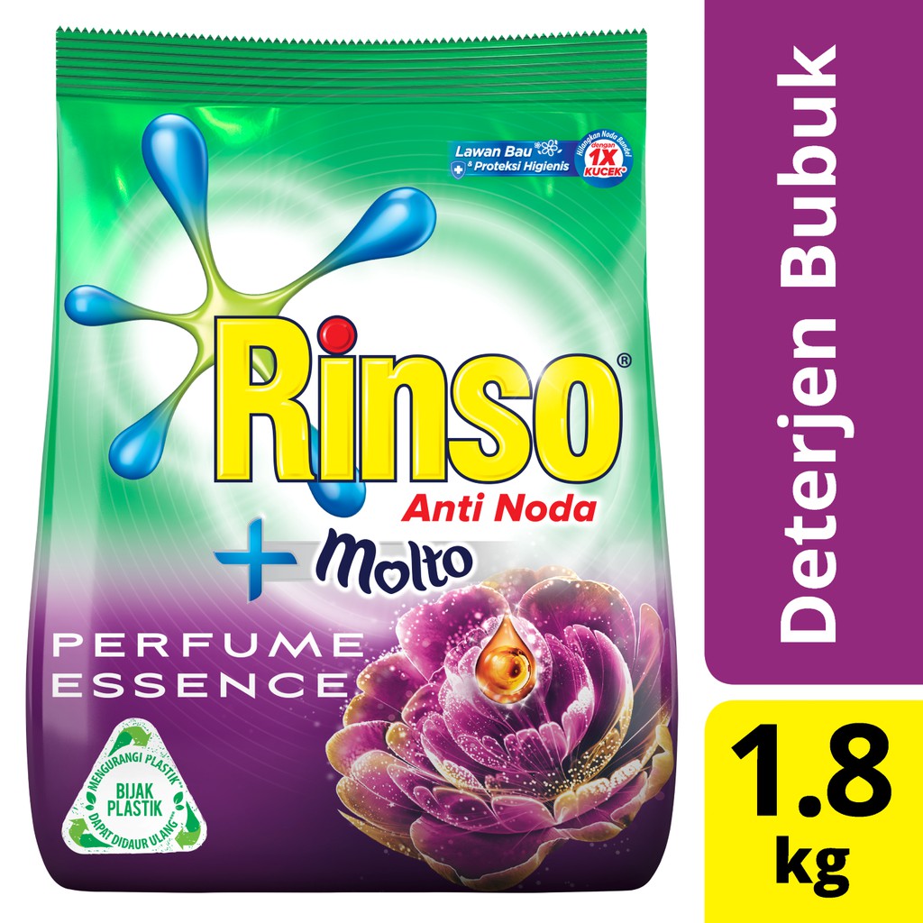 Rinso Molto Deterjen  Bubuk  Purple 1 8 kg Perlindungan 