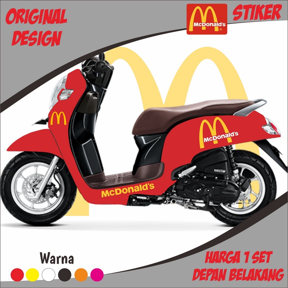 BISA CUSTOM NAMA /Sticker Scoopy MCDONALD'S Satu Set /all varian
