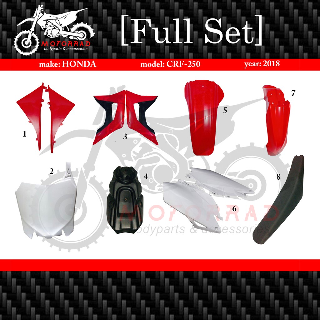 BODY FULL SET KOMPLIT HONDA CRF 250R 2018