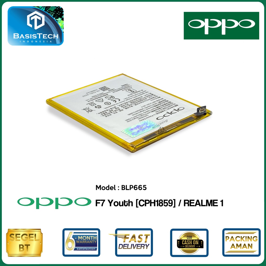 BATERAI OPPO F7 Youth CPH1859 - REALME 1 - BLP665 - ORI99