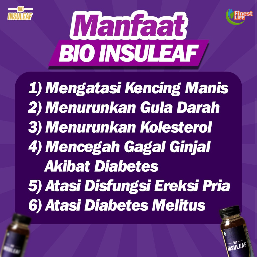 Bio Insuleaf - Solusi Atasi Kencing Manis, Diabetes Melitus, Cegah Gagal Ginjal Gula Darah Tinggi Kurangi Kadar Glukosa Atasi Kolesterol Kerusakan Jantung Hati Ekstak Mengkudu Brotowali  Mahkota Dewa Kunyit Obat Jamu Tropicana insulif Insulin [Cod]