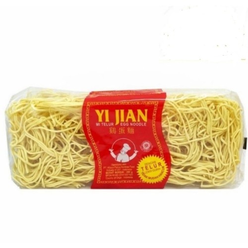 Mie Telur YI jian egg Noodle Mie 200 Gram Kecil Lebar