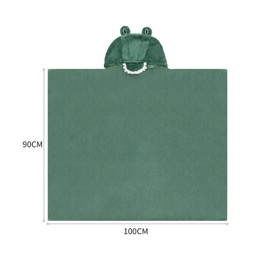 Miniso Selimut Lucu dengan Hoodie Selimut rekreasi kantor Tetap hangat Tidur sebentar selendang-5