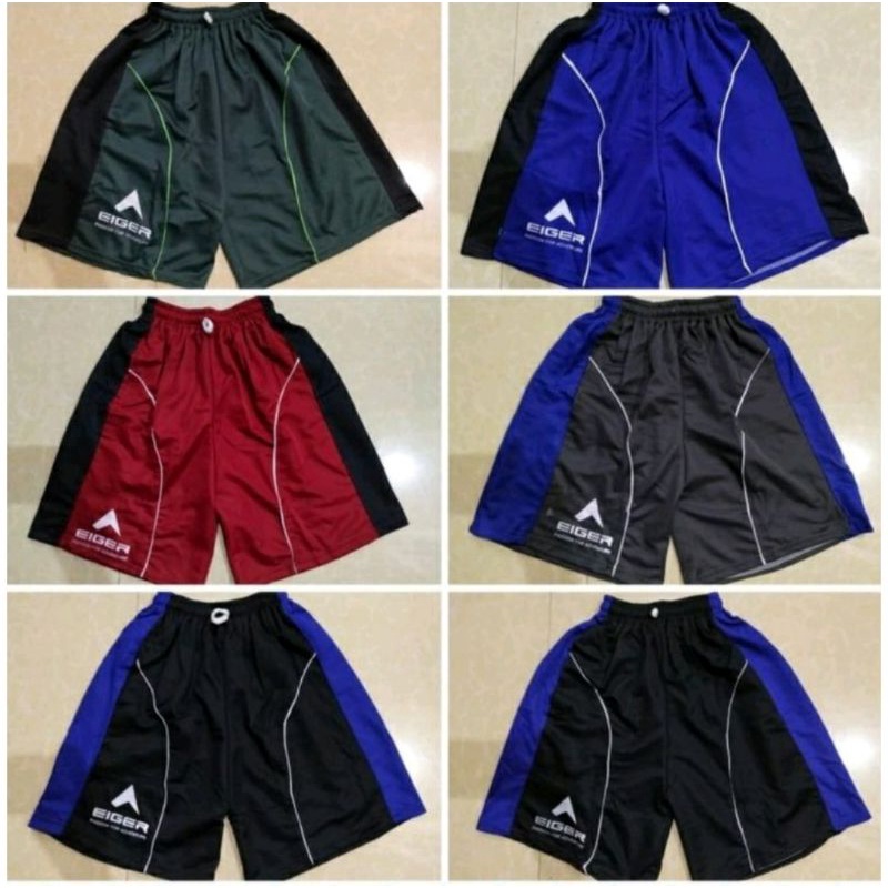 celana pendek color pria jogging olahraga futsal
