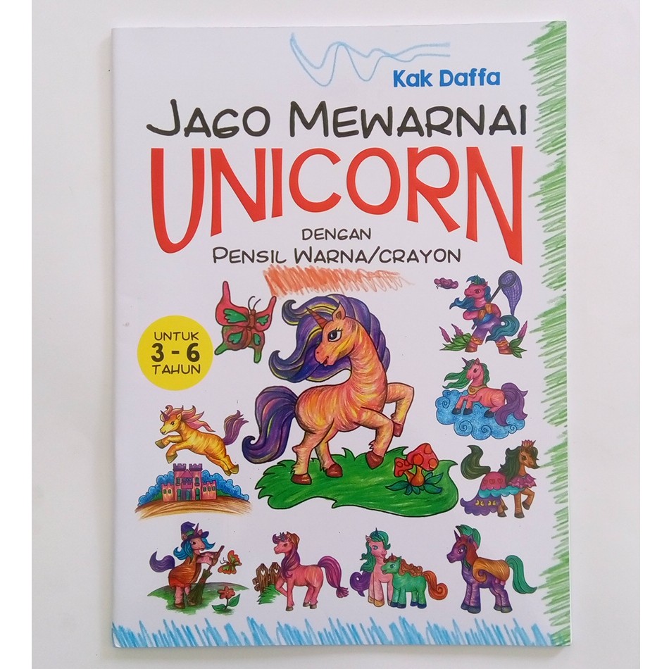 Jago Mewarnai Unicorn Dengan Pensil Warna Crayon Shopee Indonesia