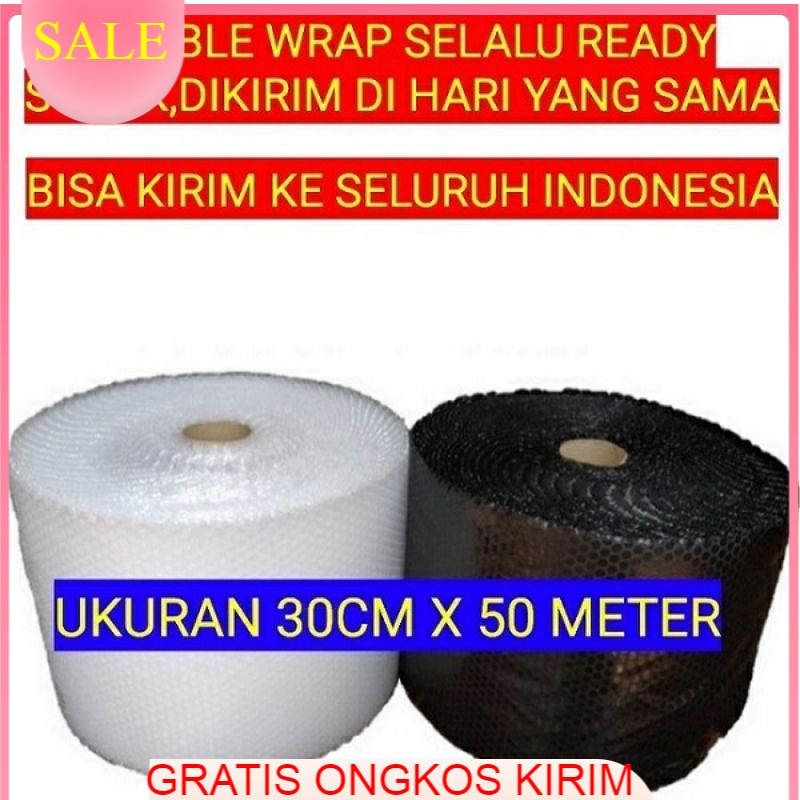 

Bubblewrap 50m x 40cm bening bubble wrap roll murah / KHUSUS GOJEK