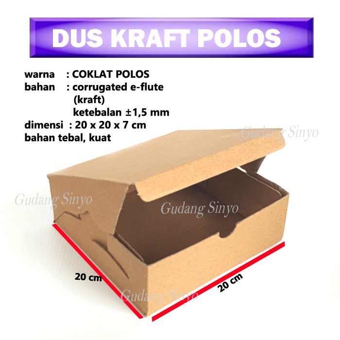 

Kotak Nasi / Kotak Coklat / Dus Nasi Kraft Warna Coklat Polos atau Motif