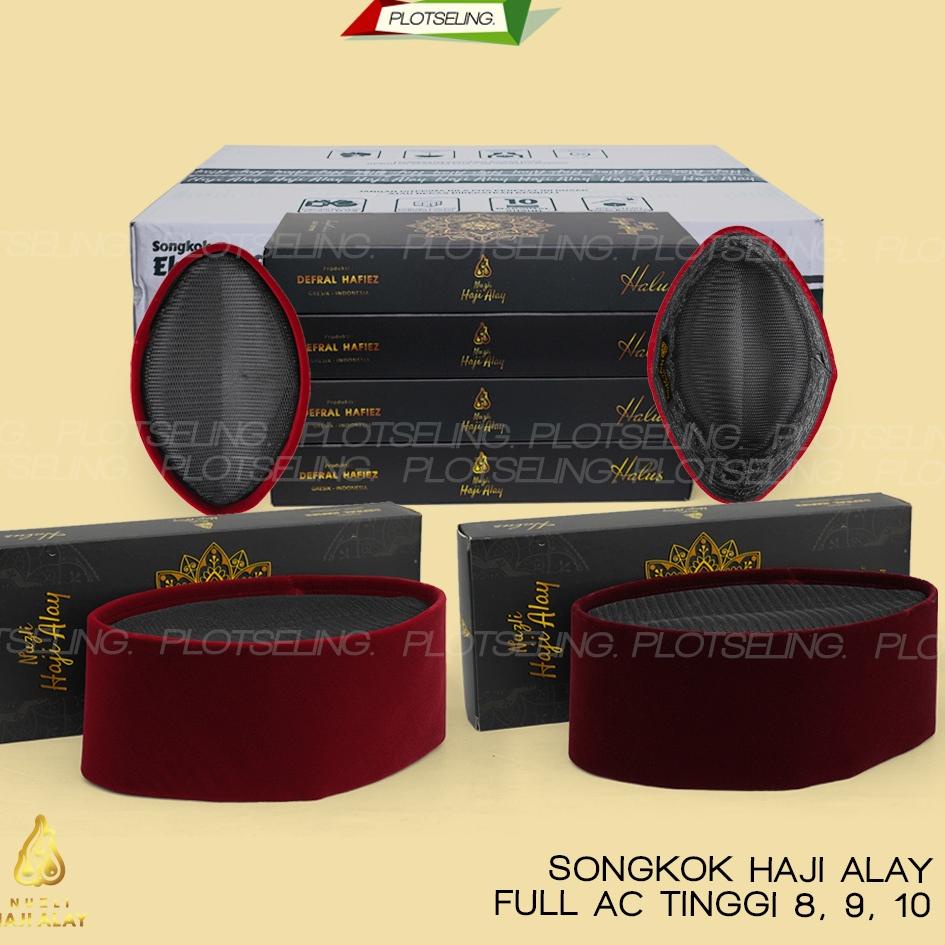 [PRODUK ZVNJH] Songkok Maroon dan Merah HAJI ALAY FULL AC Tinggi 8 9 10 Ukuran Anak Laki Laki dan Pr