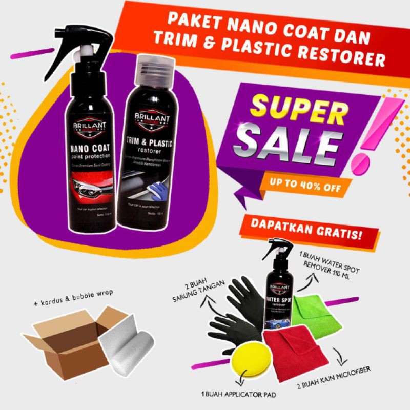 PAKET SEMI COATING &amp; PENGHITAM PLASTIK | PENGKILAP BODY |TRIM RESTORER