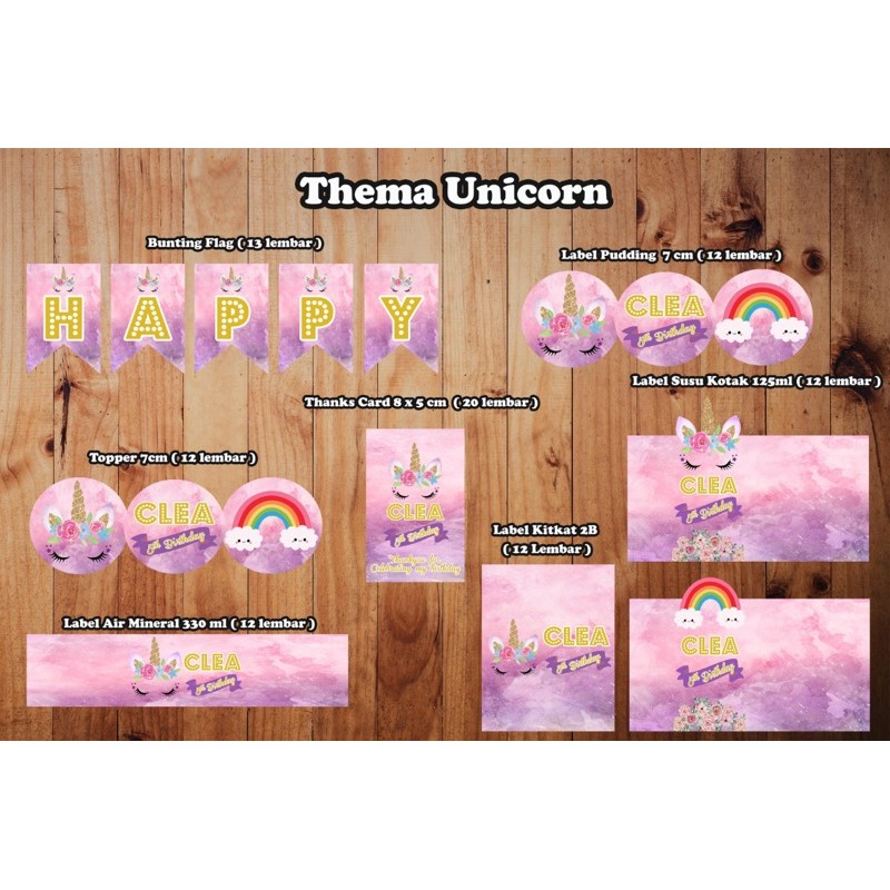 

Paket Dessert Table Printable / Label Ulang Tahun Unicorn