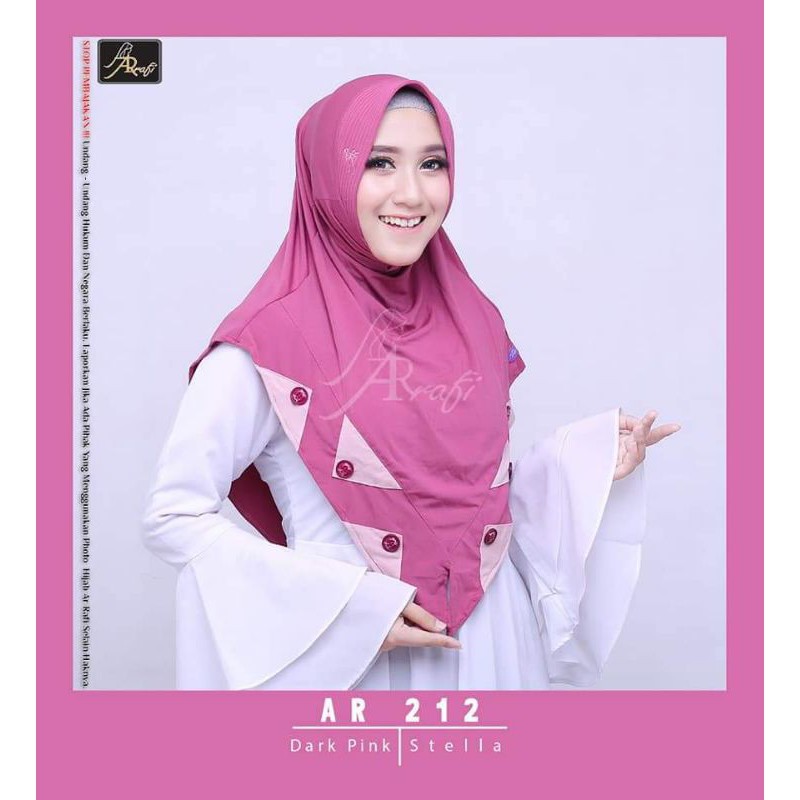 Hijab arrafi AR 212  hijab instan | INAYAHHIJAB-Darkpink