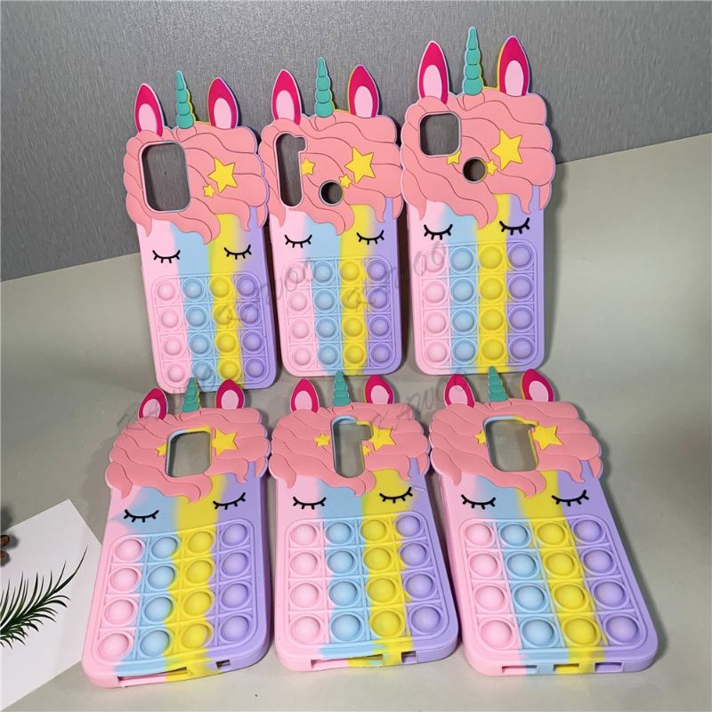 Soft Case Silikon Motif Unicorn 3D Untuk Xiaomi Redmi 10C Pop it Terbaru