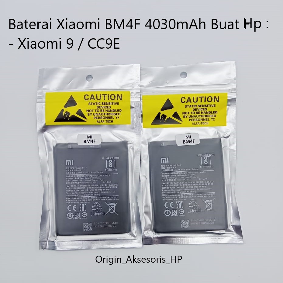Baterai Xiaomi 9 / CC9E BM4F / BM 4F Original 100%
