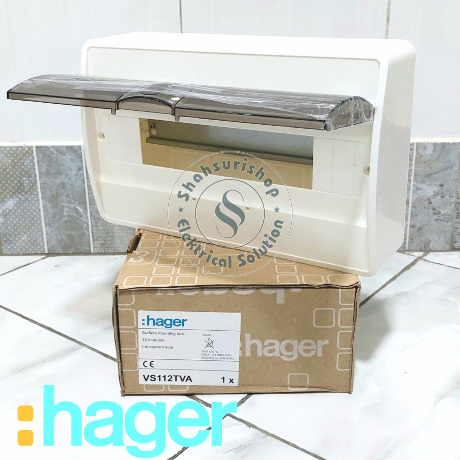 HAGER BOX MCB 12G 12 GRUP OUTBOW OB VS112TVA TRANSPARANT VS SERIES