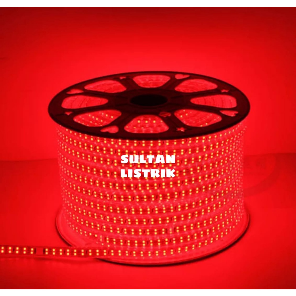 BIG SALE Paket 10 & 15 Meter Lampu Led Strip 5050 Plus Soket Ac 220V Cocok untuk Lampu Plafon dan