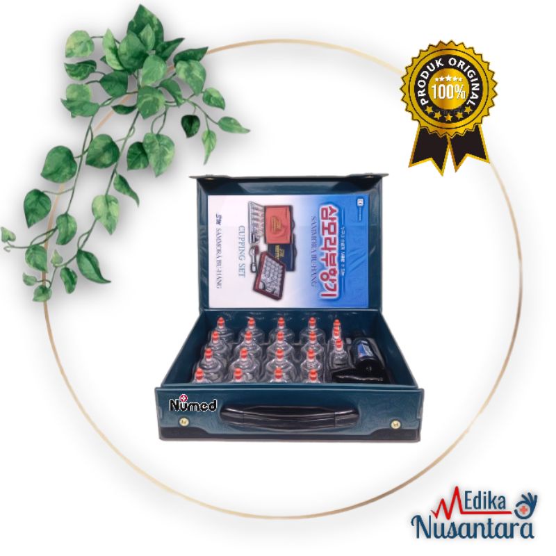 Bekam Sammora Koper Biru isi 19 Kop Original Korea / Therapy Cupping Set Sammora 19 Cup / Sammora Bu-Hang
