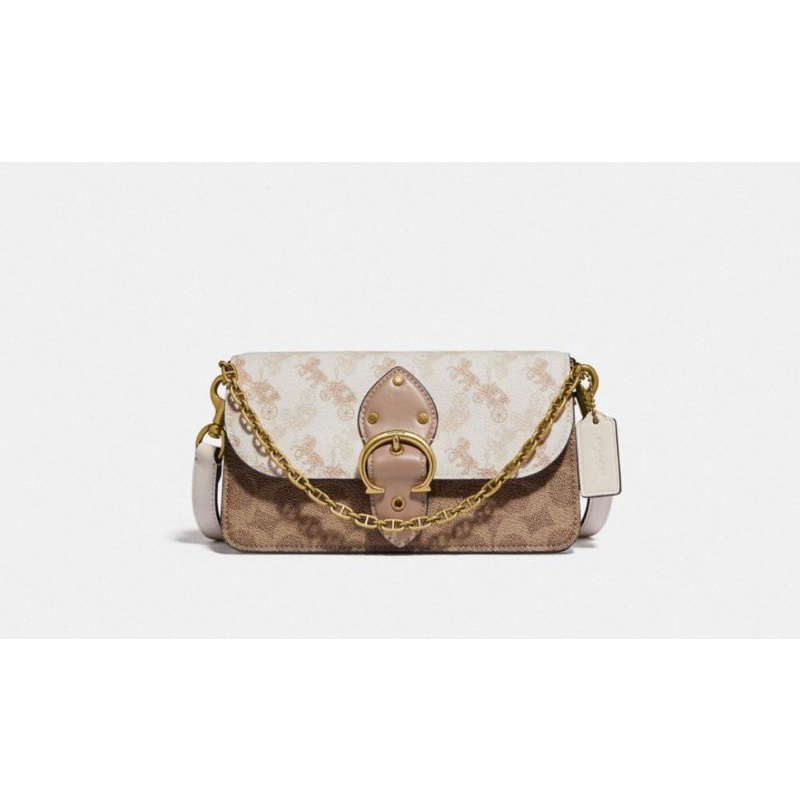 Coach Beat Crossbody Clutch In Signature Canvas Horse And Carriage (C0831)