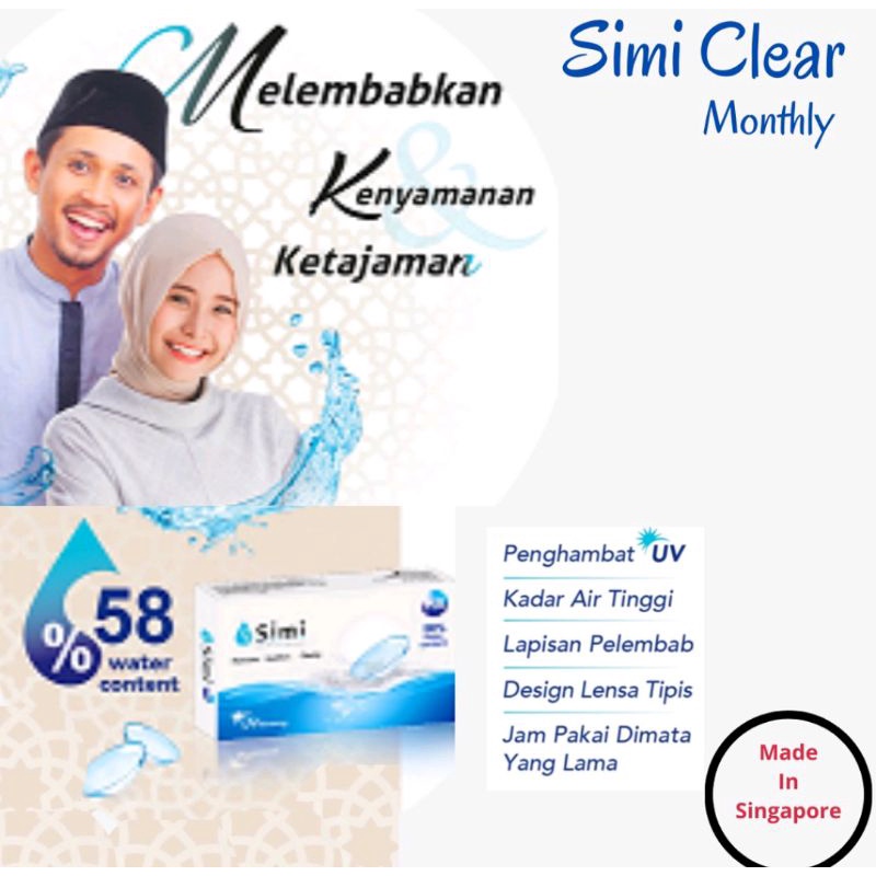 SOFTLENS BENING SIMI CLEAR MONTLY -0.50 S/D -6.00