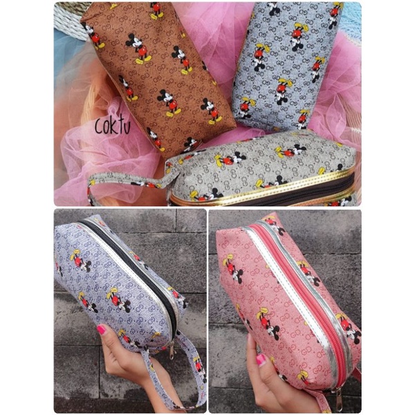 POUCH KOSMETIK  SERBAGUNA BENTUK LONTONG