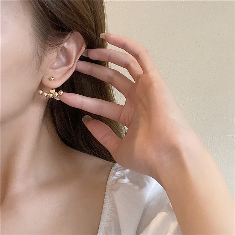 Anting Tusuk Sterling Silver 925 Desain Bulat Kecil Untuk Wanita