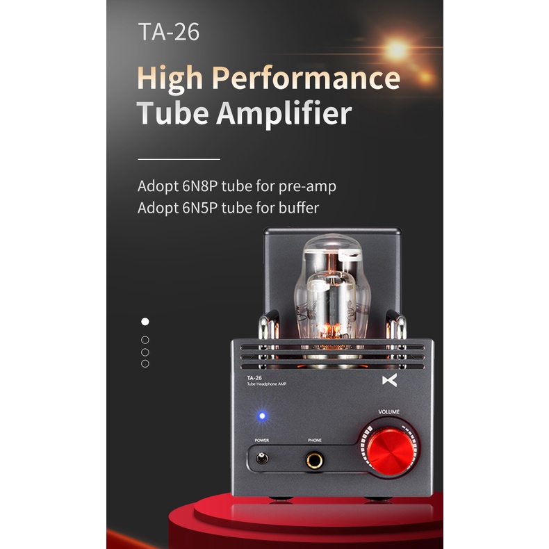 XDUOO TA-26 HIFI Headphone Amplifier High Performance Tube Amplifier Adopt 6N8P 6N5P Tube AMP For Audio