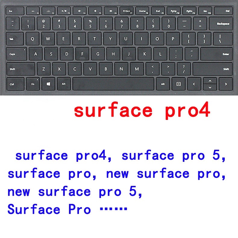 Pelindung Keyboard Bahan Silikon Untuk Microsoft Surface Pro 2 New Surface Pro5 Pro4 / 6 / 5 / 7