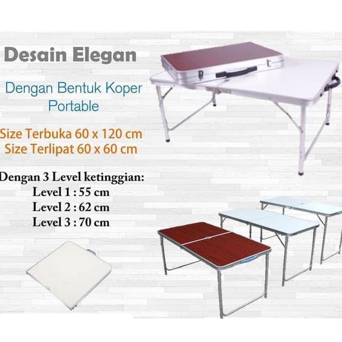 Meja Lipat Portable  Meja Lipat Koper  Meja Lipat Serbaguna  Meja