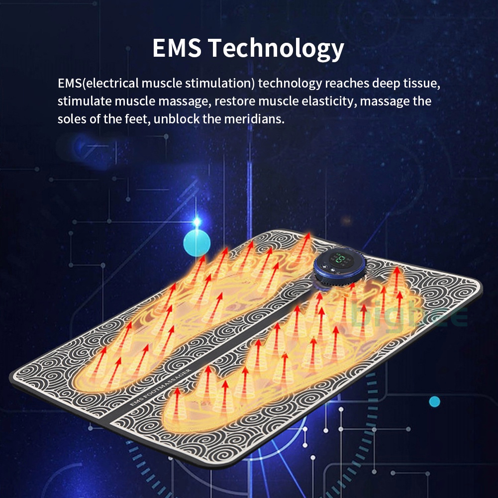 EMS Foot Massage Mat Jepang Pijat Kaki  Akupunktur Pengisian Meningkatkan Sirkulasi Darah Meredakan Sakit