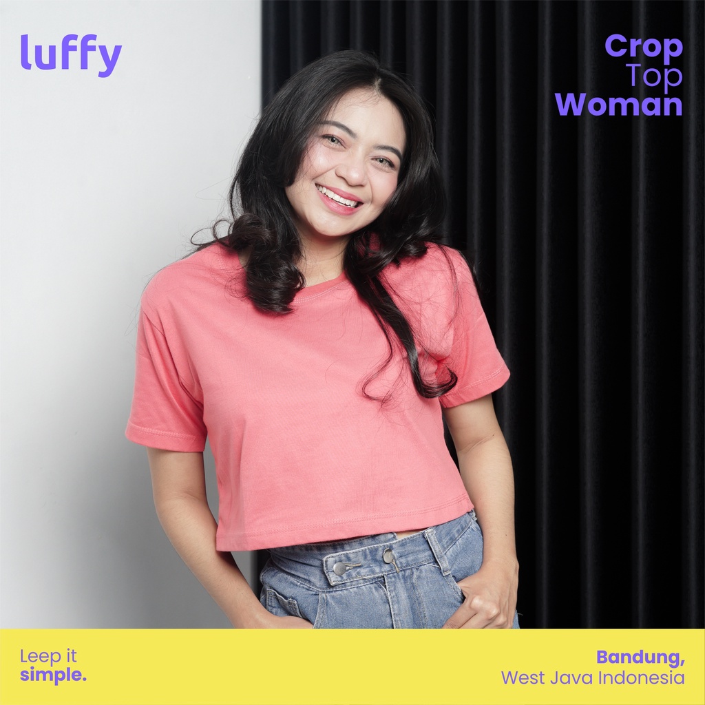 [KAOS CROP KOREA PREMIUM] BAJU KAOS TUMBLR CROP TOP KOREAN PREMIUM WANITA WARNA STRAWBERRY