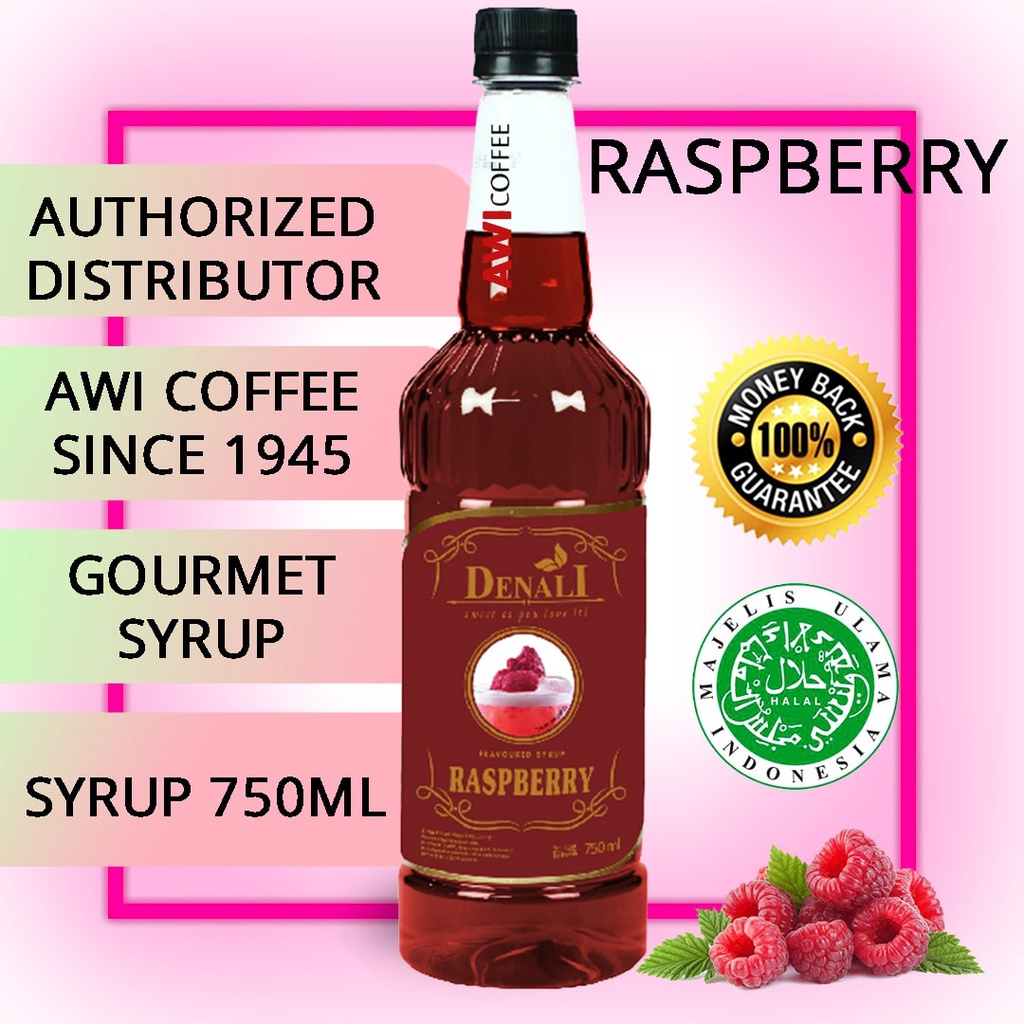 

Awi Segar Harum I Syrup Raspberry 750ml I denali I coffee | Flavored