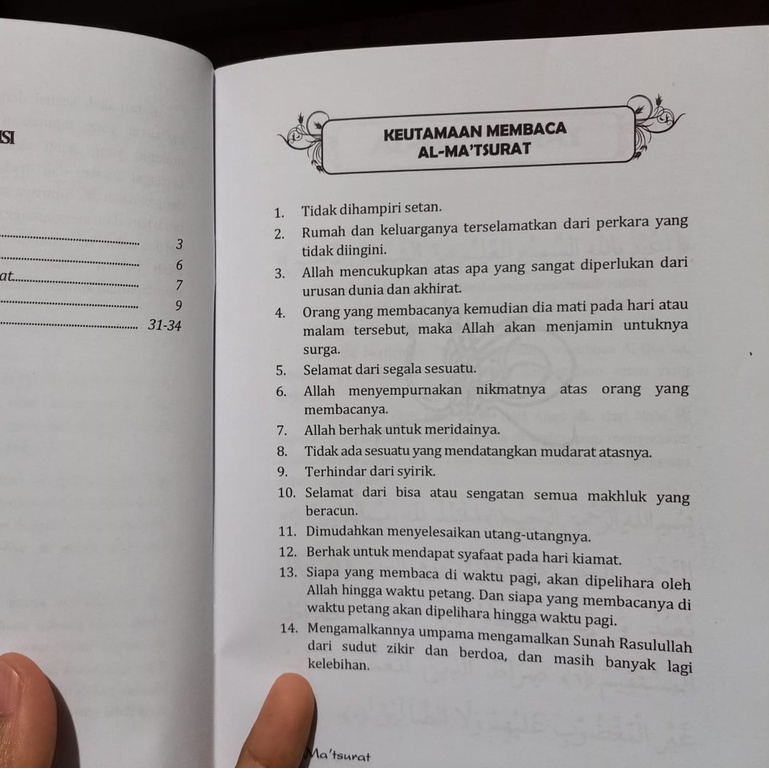 Al-Ma'tsurat: Zikir &amp; Doa Rasulullah Pagi dan Sore BESAR 14x21 cm Almatsurat Matsurat dzikir Petang ORI