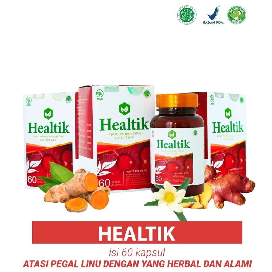 ORIGINAL 100 % Healtik / Jual Healtik Original / Obat Herbal Healtik / Kapsul Healtik / Asam Urat / 