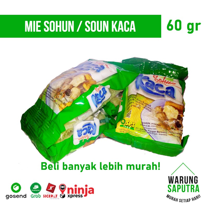 

Soun / Sohun Kaca Bandung 60g per Bungkus