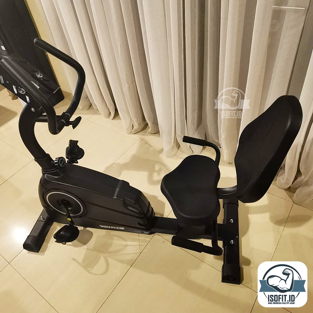 Isofit Sepeda Statis Kardio / Sepeda Fitness / Recumbent Bike with Phone Holder