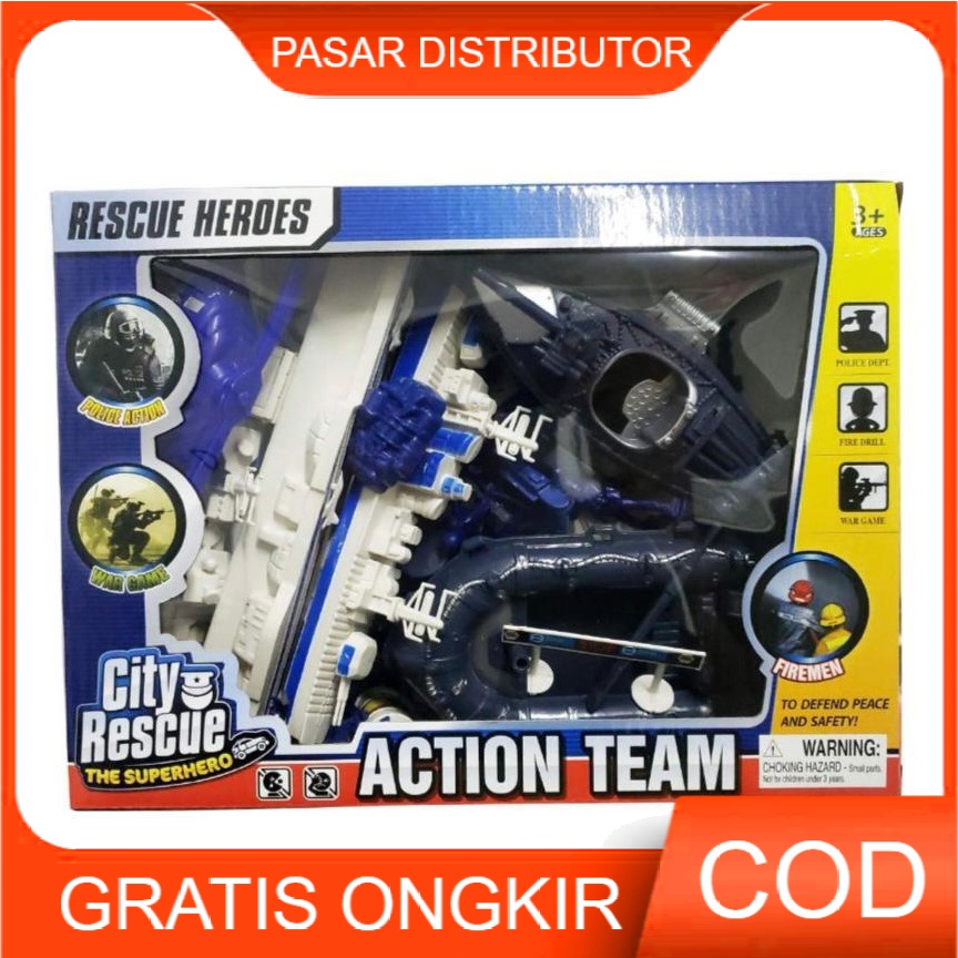 Mainan Anak Action Team Rescue Heroes City Rescue The Super Hero Game Mainan Anak