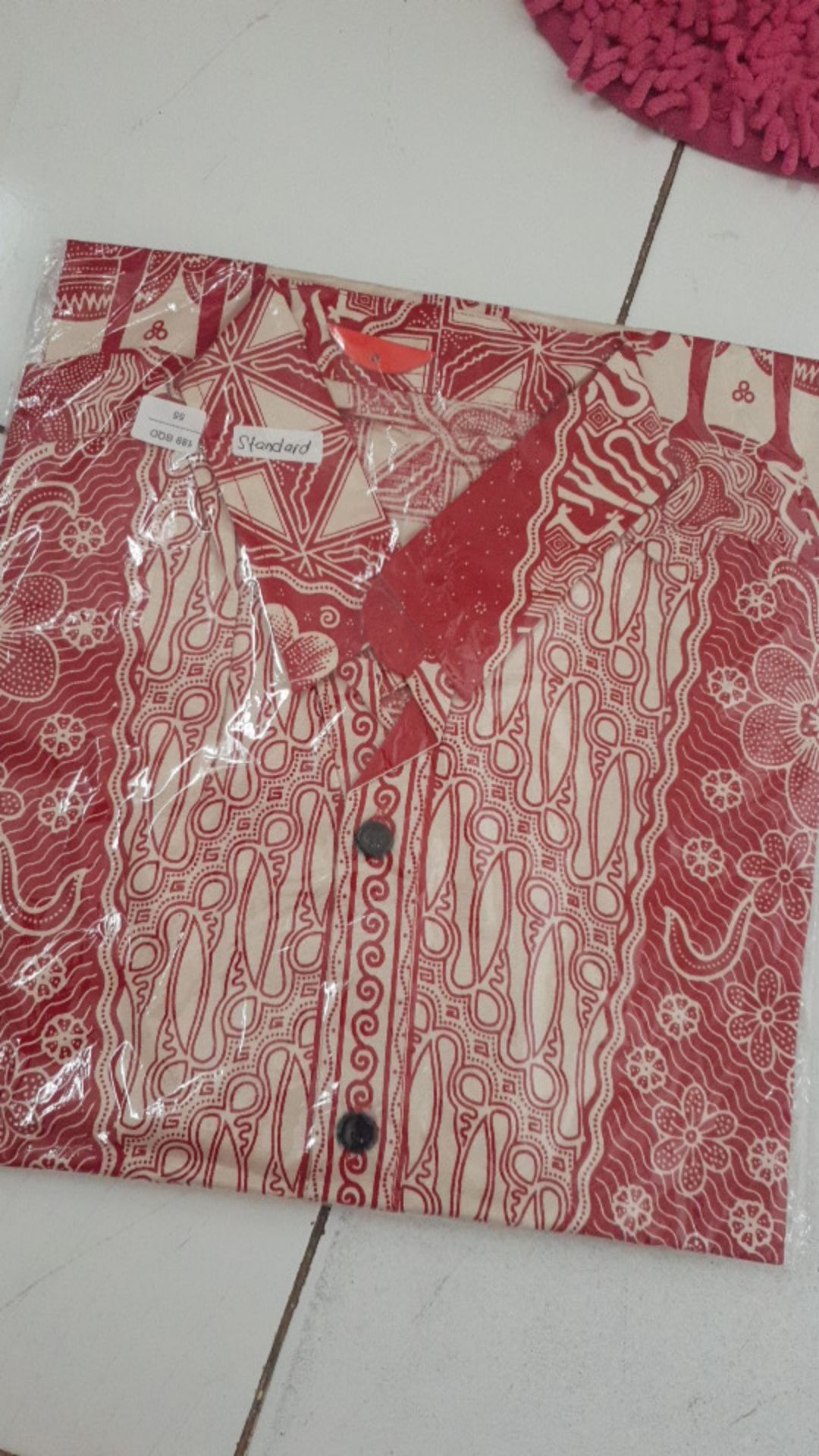 Kemeja Batik 113wy# Motif Wayang Edisi Imlek Bahan Katun Stretch