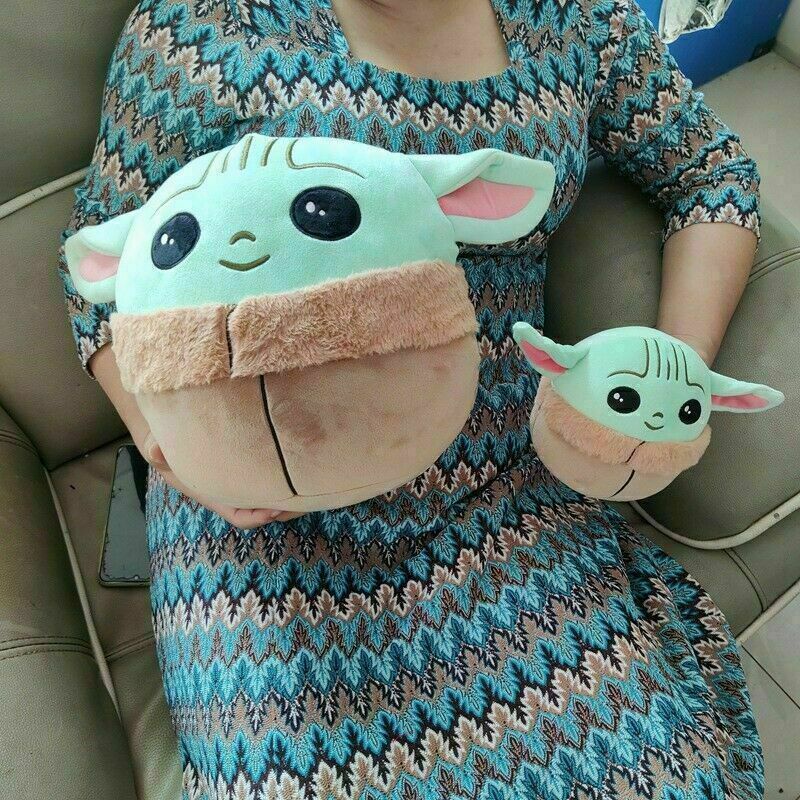 26cm Boneka  Baby Yoda Plush Doll Pillow Cartoon Stuffed Soft Kids Toys Fans Gifts Mainan