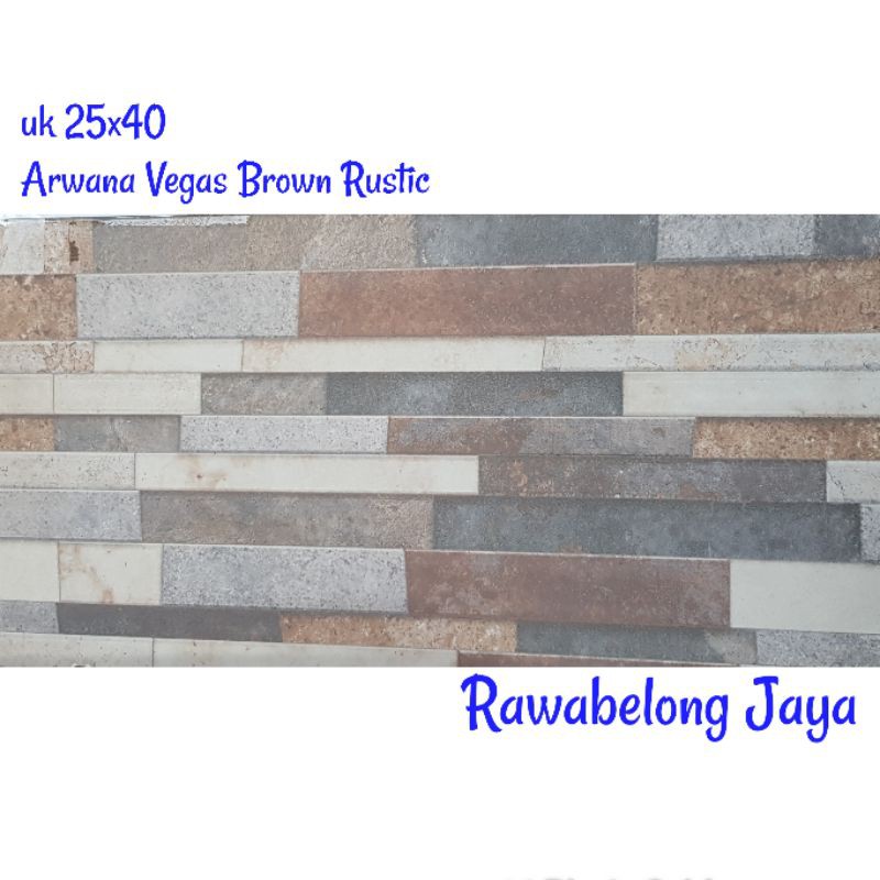 Keramik 25x40 Arwana Vegas Brown Rustic