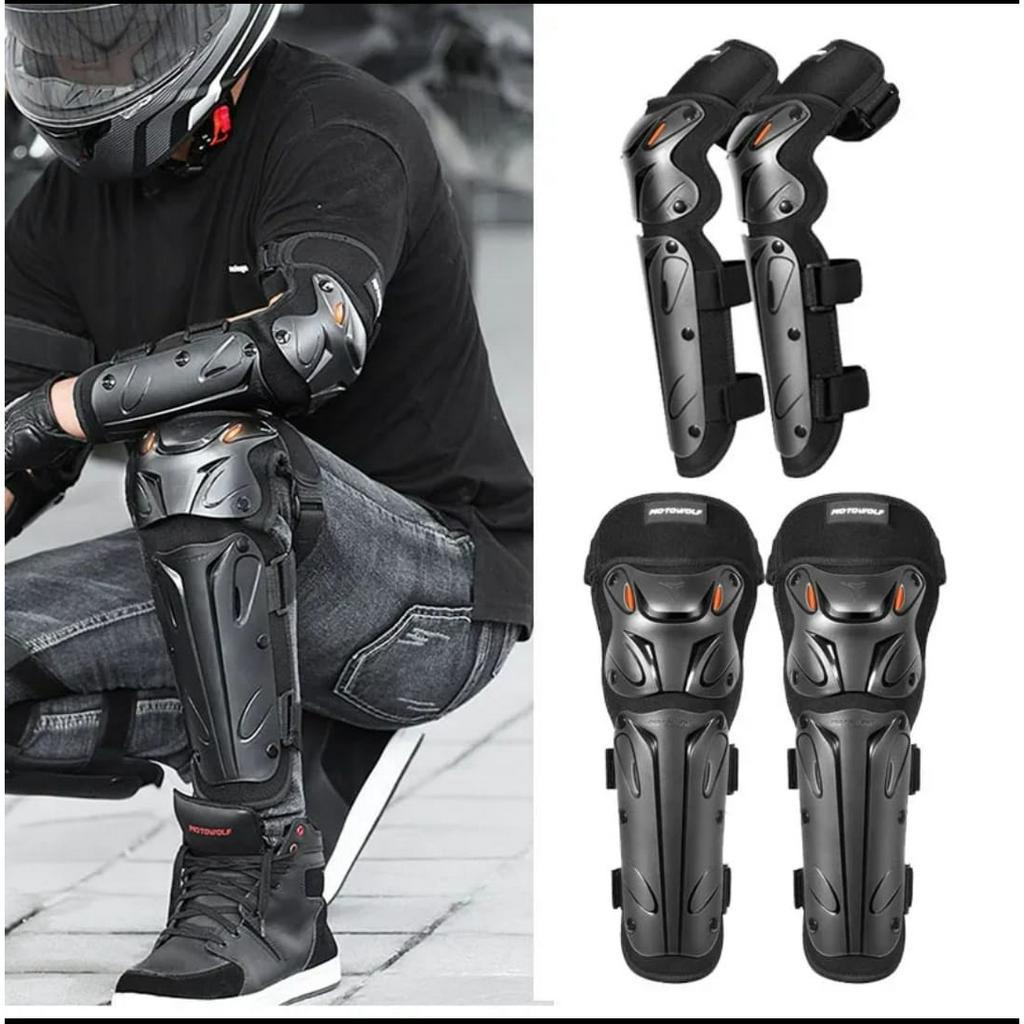 MOTOWOLF Motorcycle Knee &amp; elbow Pads Off-road Mtb Gear Mdl1010